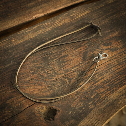 Smycz do gwizdka dla psa – ciemny rzemień