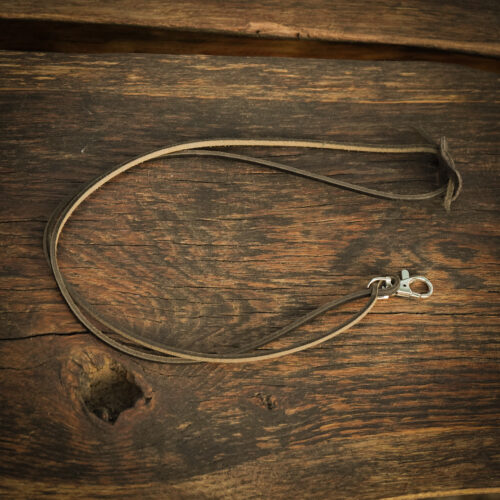 Smycz do gwizdka dla psa – ciemny rzemień