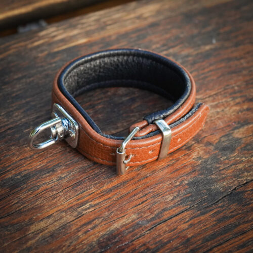 Skórzana obroża tropowa XS