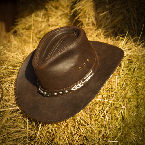 skórzany kapelusz western