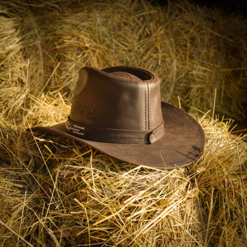 skórzany kapelusz western